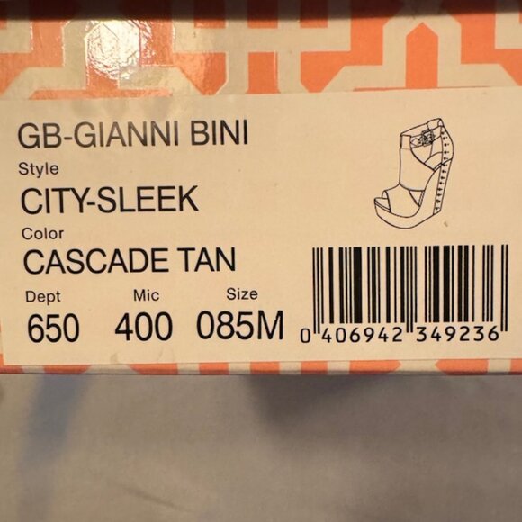 Gianni Bini City Sleek Tan Wedges Size 8.5 - New in Box - Picture 8 of 10